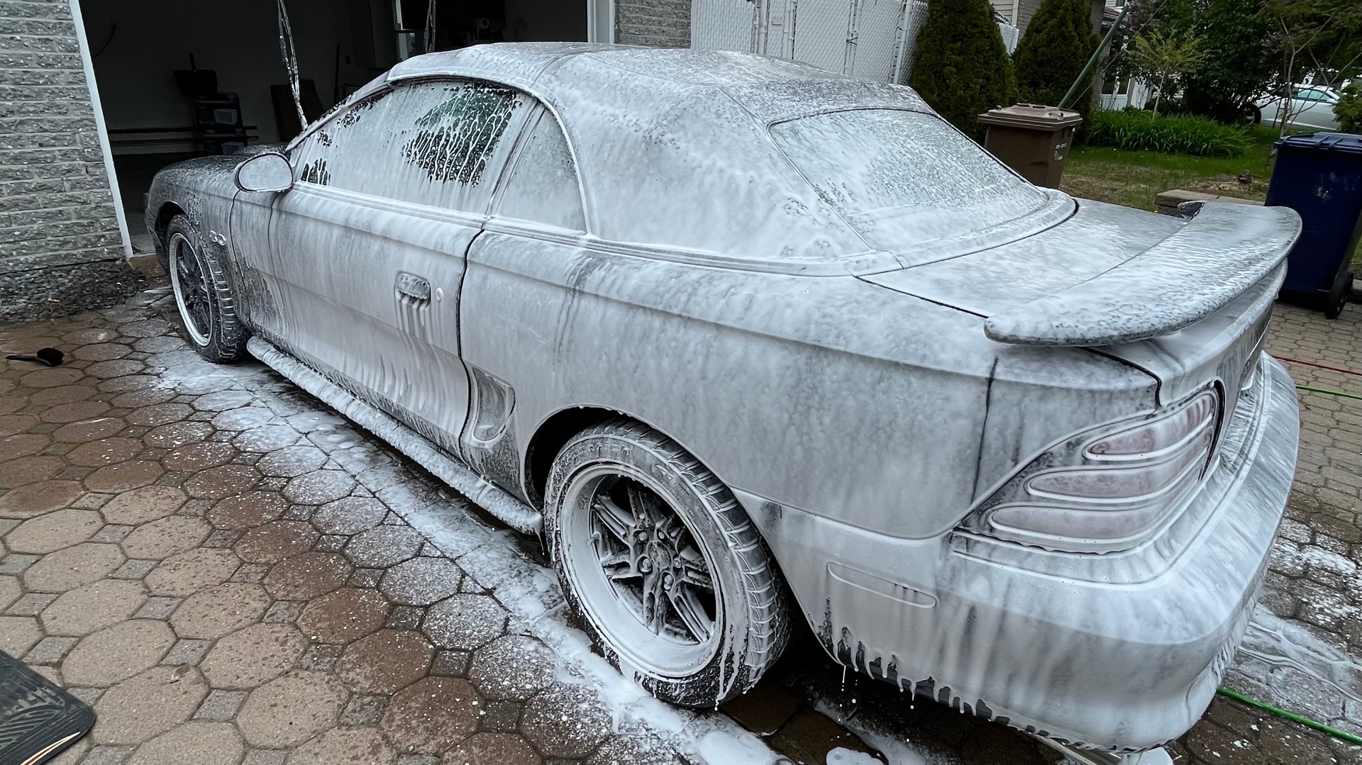 Exterior detailing of a clean car