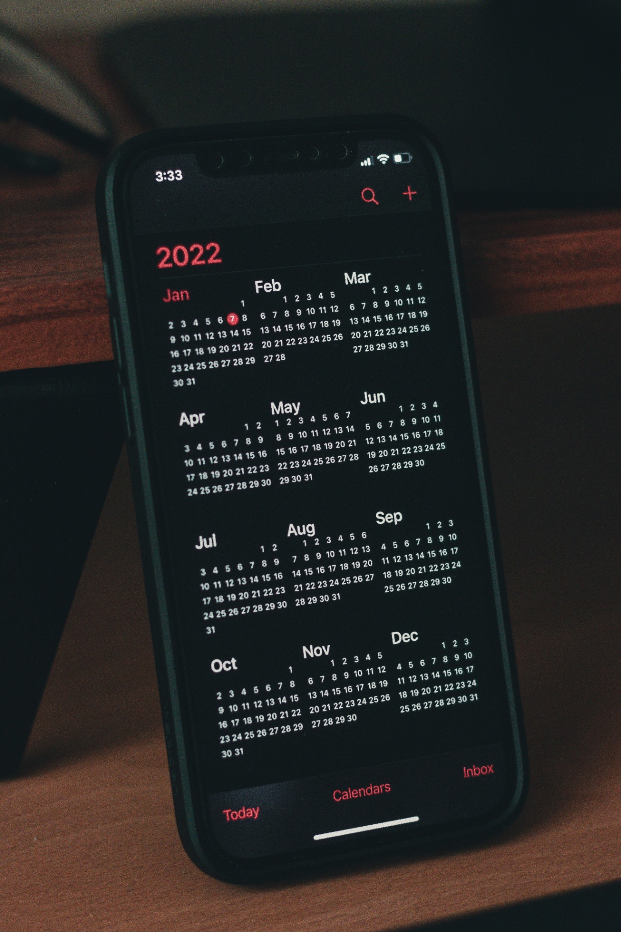 Calendar on phone